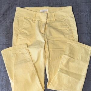 LOFT Women's Straight Leg pants in Sunny Yellow